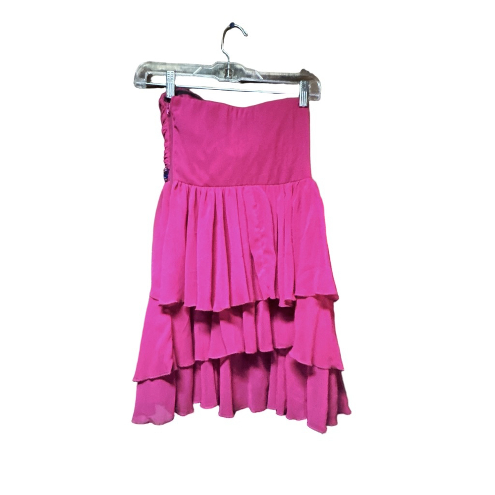 Jodi Kristopher Pink Strapless Beaded Dress Women's Size 1 - Picture 4 of 8